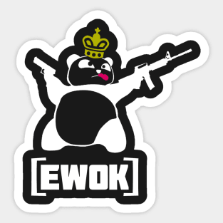 PANDAMONIUM - large EWOK emblem Sticker
